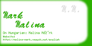 mark malina business card